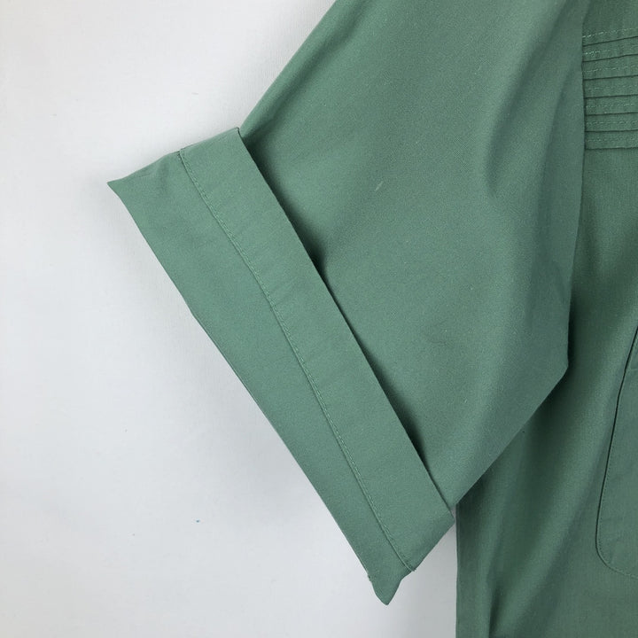 John Blair Collared Short-Sleeve Shirt Jacket, Men's Size XL (approx.) polyester green type Vintage Second Hand