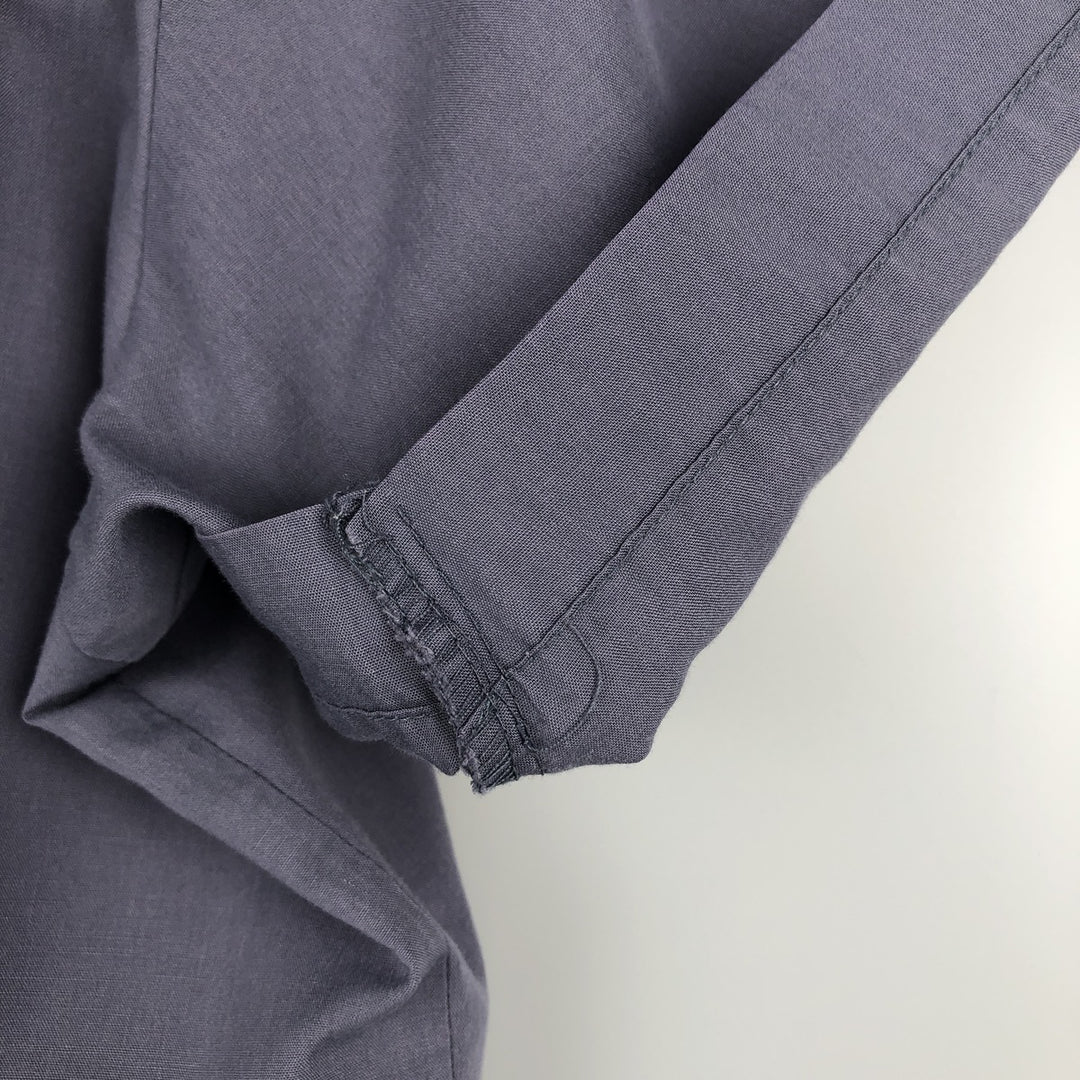 80s-90'S ROMANI Short-Sleeve Open-Collar Mexican Shirt / Cuban Shirt / Boxy Shirt / Men's XL Equivalent / Vintage polyester purple type Vintage Second Hand