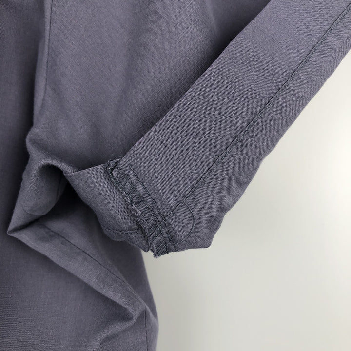 80s-90'S ROMANI Short-Sleeve Open-Collar Mexican Shirt / Cuban Shirt / Boxy Shirt / Men's XL Equivalent / Vintage polyester purple type Vintage Second Hand