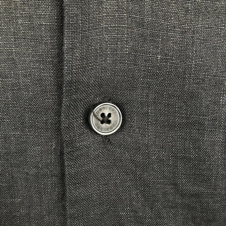 CUBAVERA Short Sleeve Open Collar Mexican Shirt Cuban Shirt Box Shirt Men's XXL linen black type Vintage Second Hand