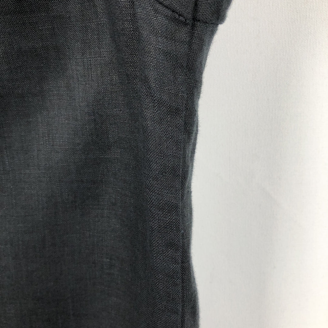 CUBAVERA Short Sleeve Open Collar Mexican Shirt Cuban Shirt Box Shirt Men's XXL linen black type Vintage Second Hand