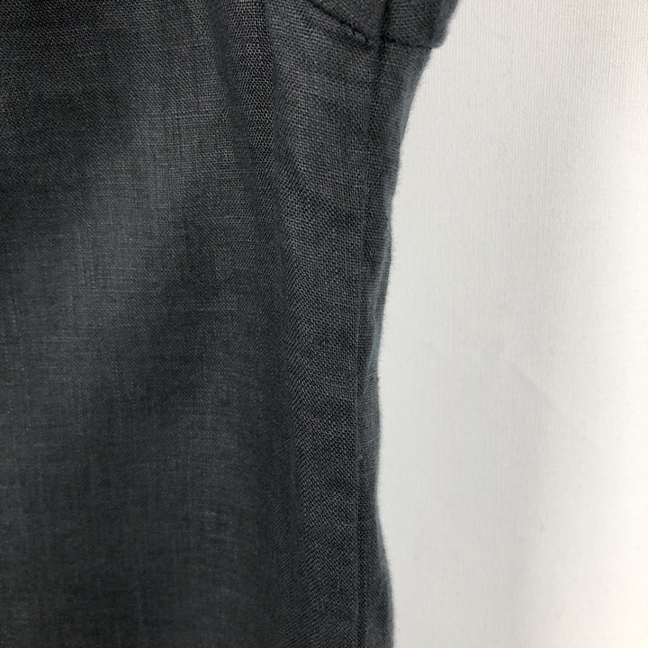 CUBAVERA Short Sleeve Open Collar Mexican Shirt Cuban Shirt Box Shirt Men's XXL linen black type Vintage Second Hand