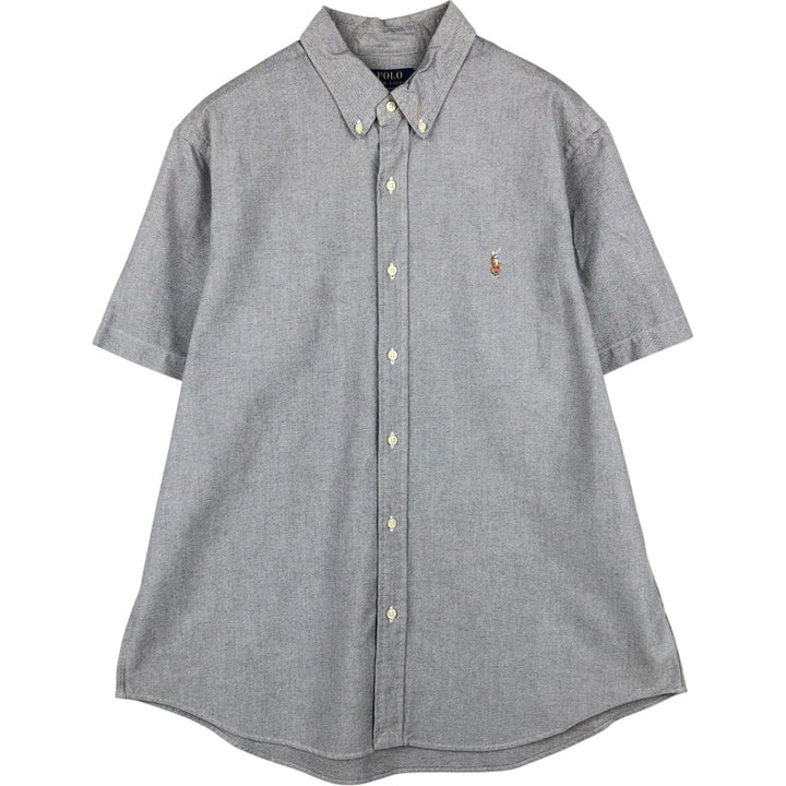 Ralph Lauren POLO RALPH LAUREN CLASSIC FIT Short-Sleeve Button-Down Shirt, Men's Size XL (approx.) cotton gray type Vintage Second Hand