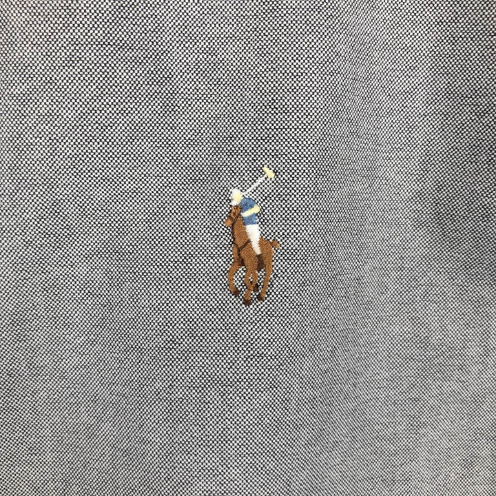 Ralph Lauren POLO RALPH LAUREN CLASSIC FIT Short-Sleeve Button-Down Shirt, Men's Size XL (approx.) cotton gray type Vintage Second Hand