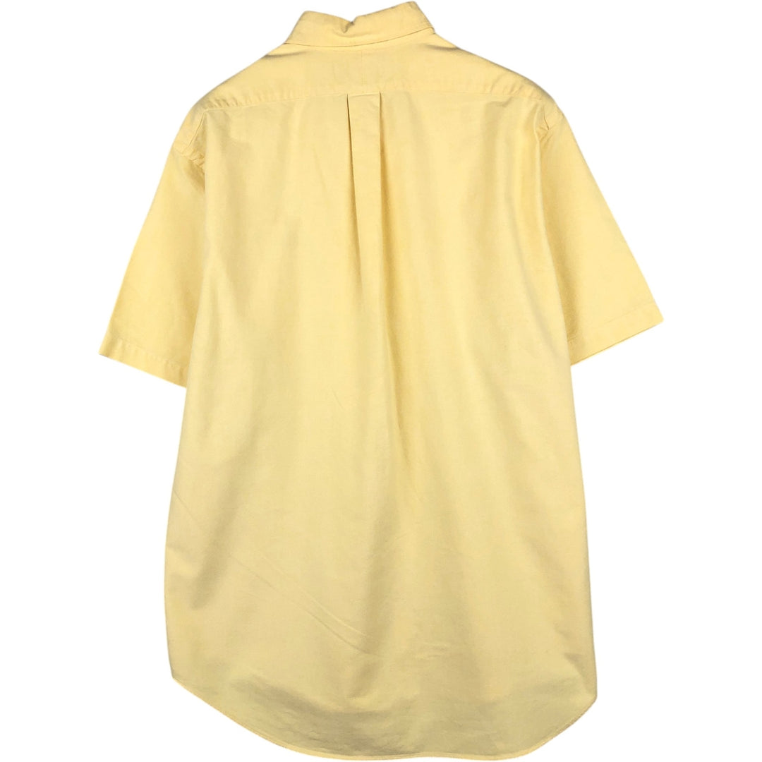 Ralph Lauren BLAKE short sleeve button down shirt, men's size M cotton lemon yellow Vintage Second Hand
