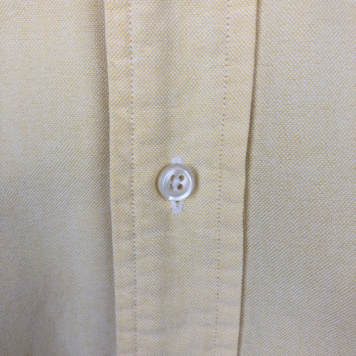 Ralph Lauren BLAKE short sleeve button down shirt, men's size M cotton lemon yellow Vintage Second Hand