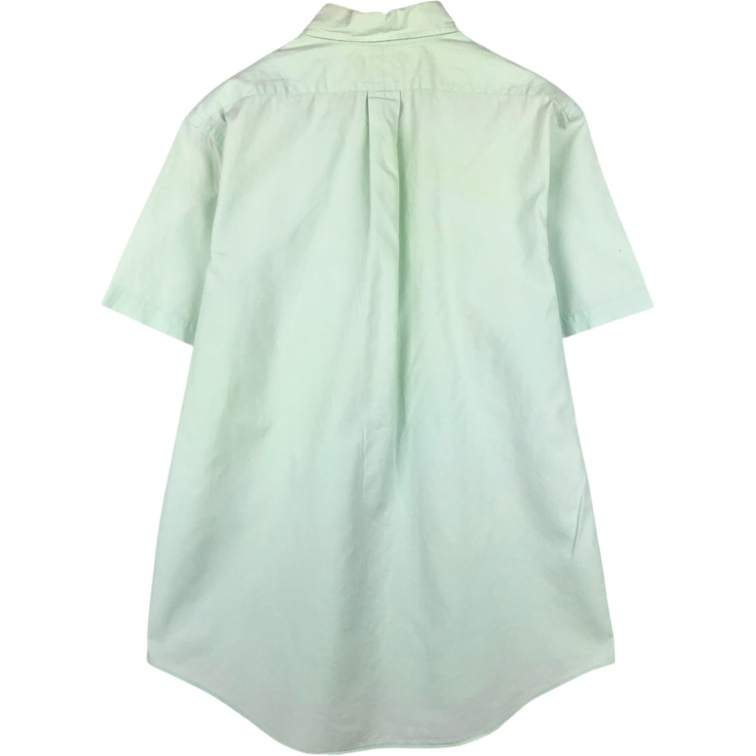 Ralph Lauren CUSTOM FIT short sleeve button down shirt, men's size L cotton Mint green Vintage Second Hand