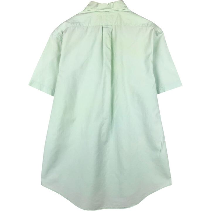Ralph Lauren CUSTOM FIT short sleeve button down shirt, men's size L cotton Mint green Vintage Second Hand