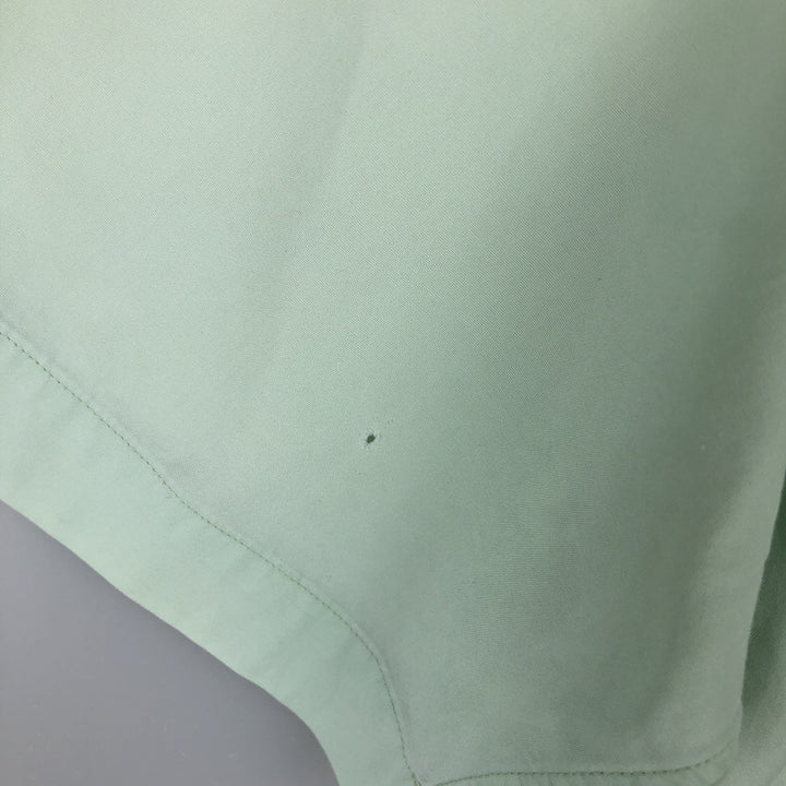 Ralph Lauren CUSTOM FIT short sleeve button down shirt, men's size L cotton Mint green Vintage Second Hand