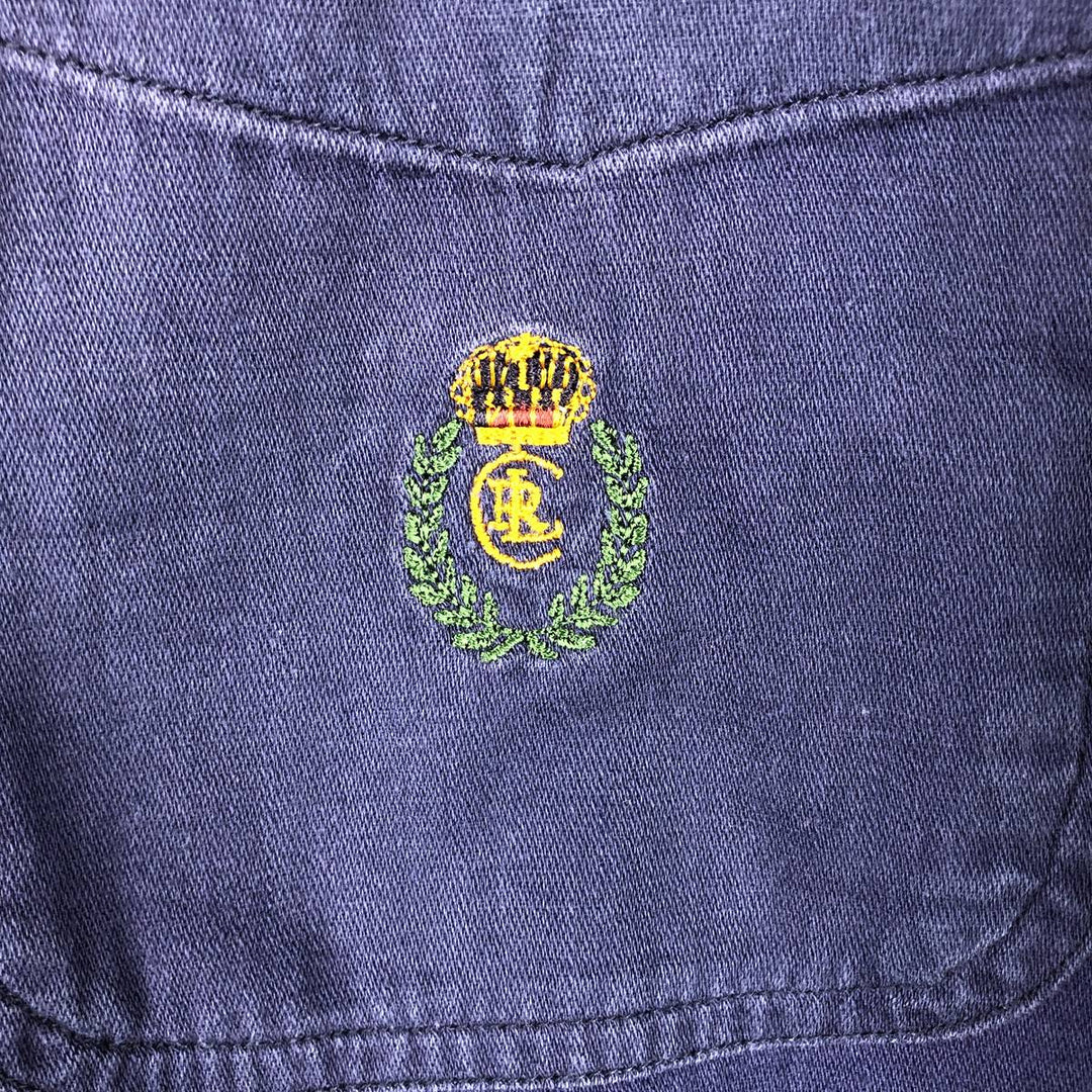 Ralph Lauren CHAPS short-sleeved button-down shirt, men's size L cotton navy blue type Vintage Second Hand