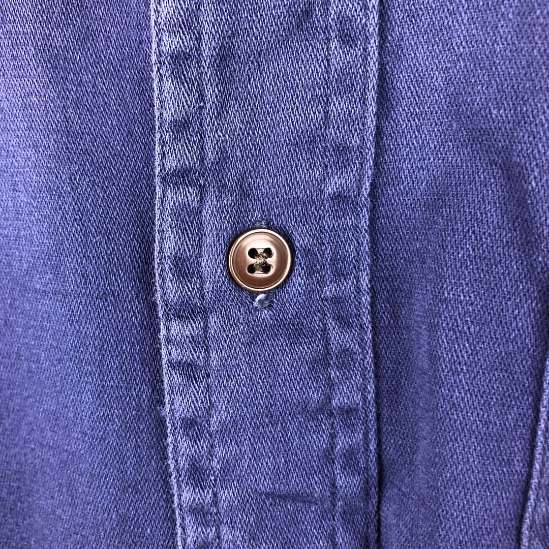 Ralph Lauren CHAPS short-sleeved button-down shirt, men's size L cotton navy blue type Vintage Second Hand