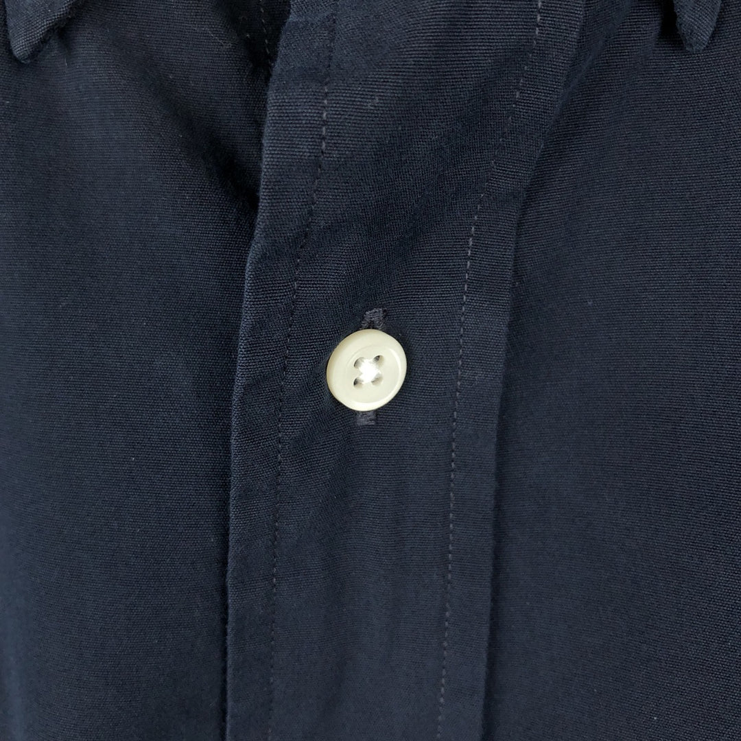 Ralph Lauren Classic Fit short sleeve button down shirt, men's size M cotton navy blue type Vintage Second Hand