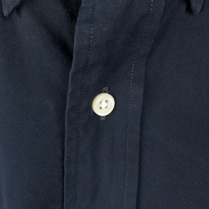 Ralph Lauren Classic Fit short sleeve button down shirt, men's size M cotton navy blue type Vintage Second Hand