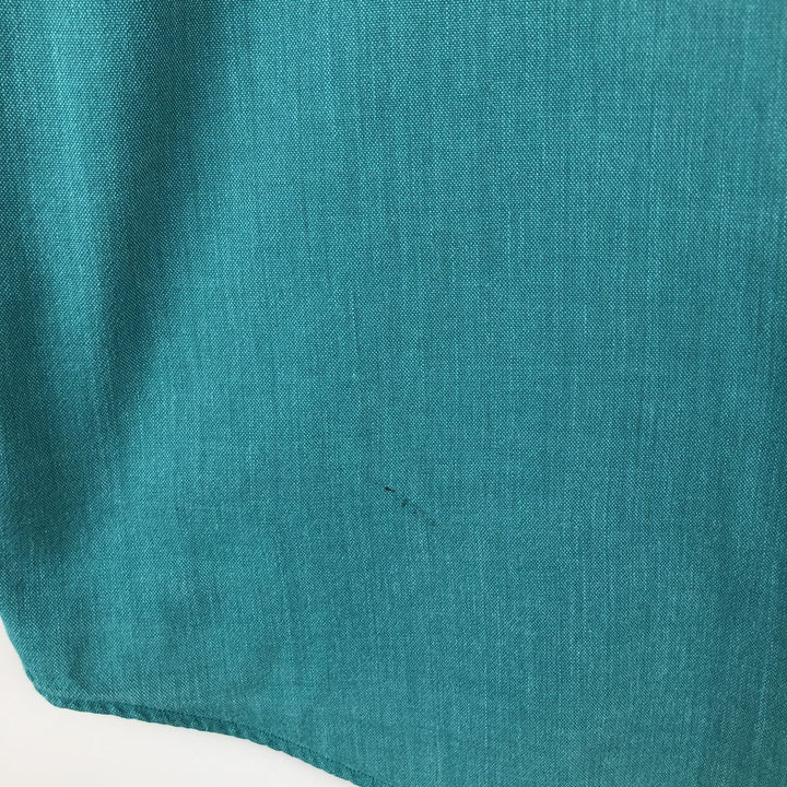 Ralph Lauren CHAPS short sleeve button down shirt for men, equivalent to XL cotton green type Vintage Second Hand
