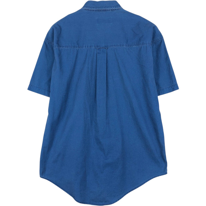 Ralph Lauren CHAPS short-sleeved button-down shirt, men's size M cotton blue type Vintage Second Hand