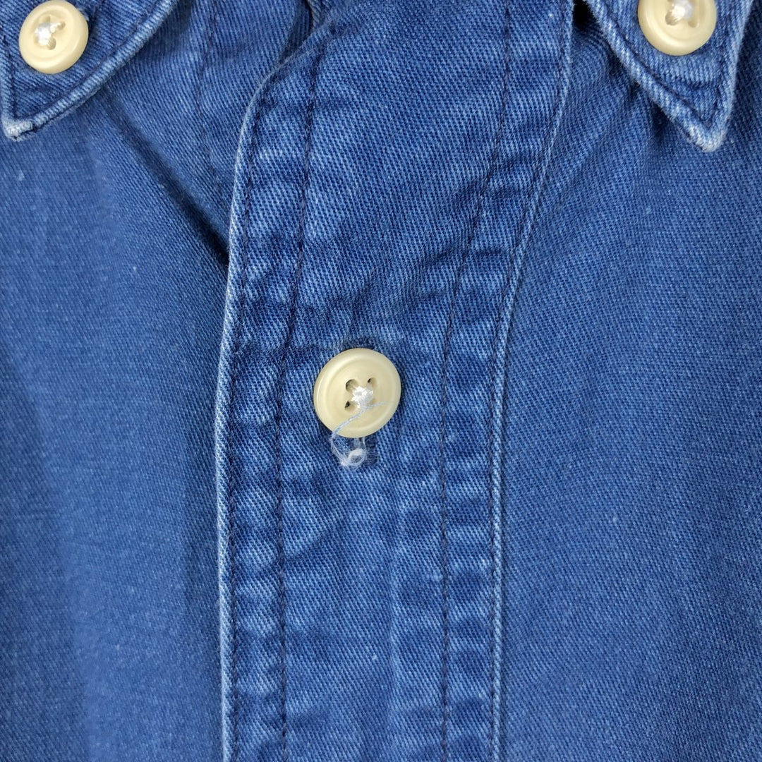 Ralph Lauren CHAPS short-sleeved button-down shirt, men's size M cotton blue type Vintage Second Hand