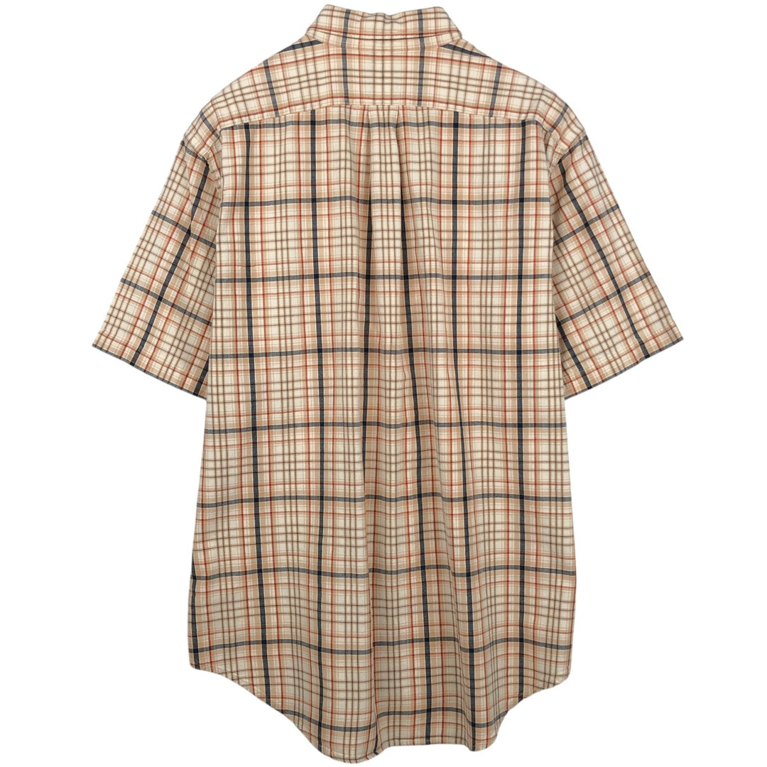 2000'S Ralph Lauren RALPH LAUREN JEANS CO. Short-sleeved button-down check shirt, men's size L (approx.) cotton Beige type Vintage Second Hand