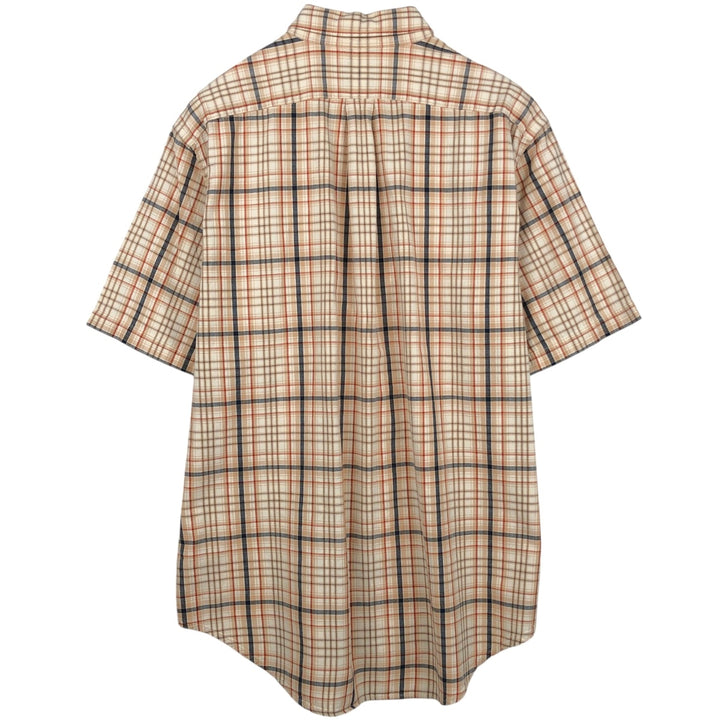 2000'S Ralph Lauren RALPH LAUREN JEANS CO. Short-sleeved button-down check shirt, men's size L (approx.) cotton Beige type Vintage Second Hand