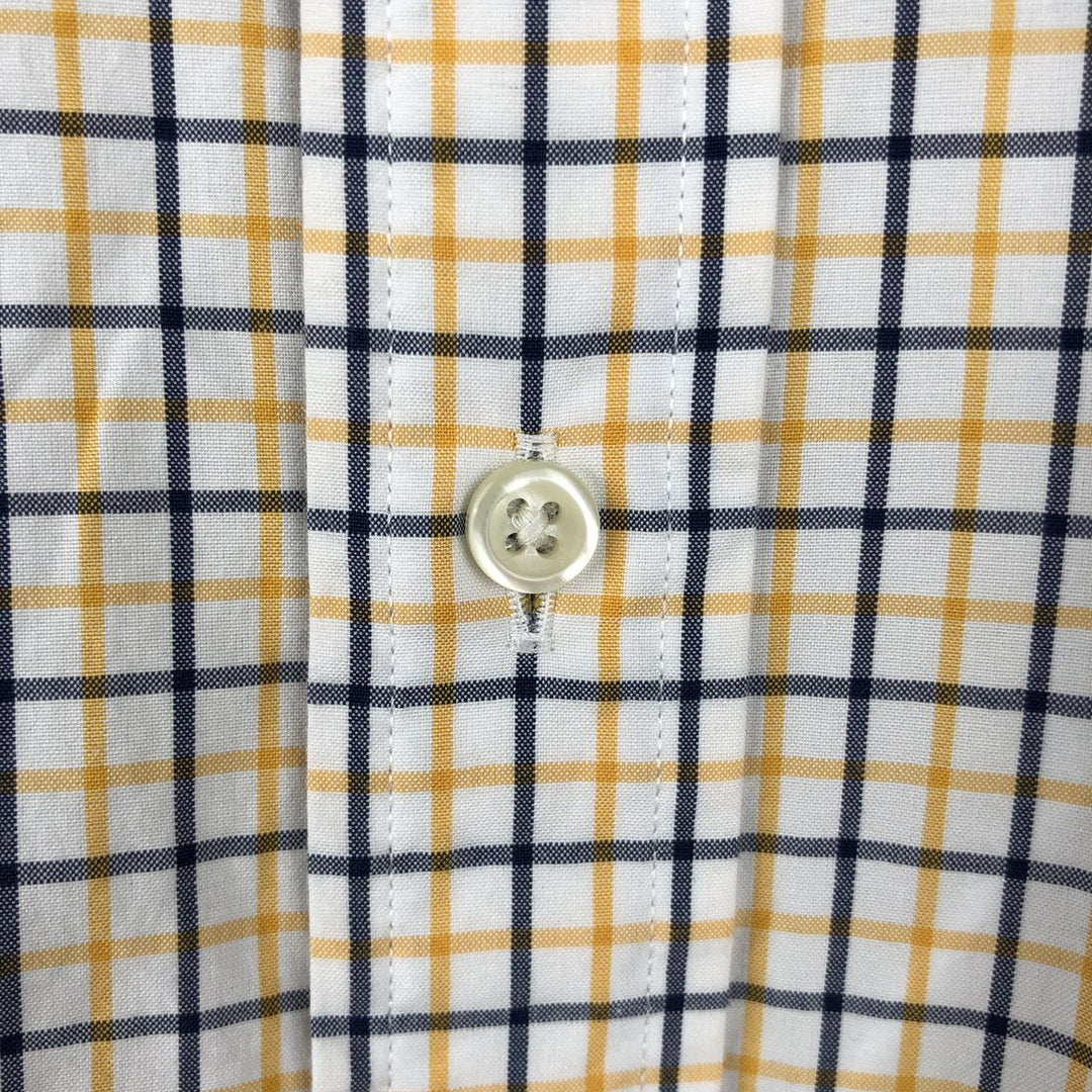 Ralph Lauren short sleeve button down check shirt, men's size L cotton white type Vintage Second Hand