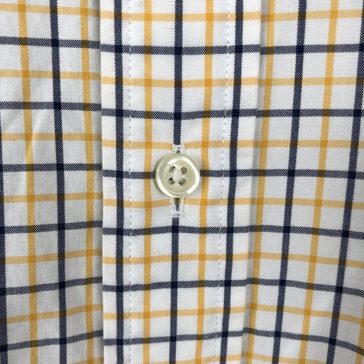 Ralph Lauren short sleeve button down check shirt, men's size L cotton white type Vintage Second Hand