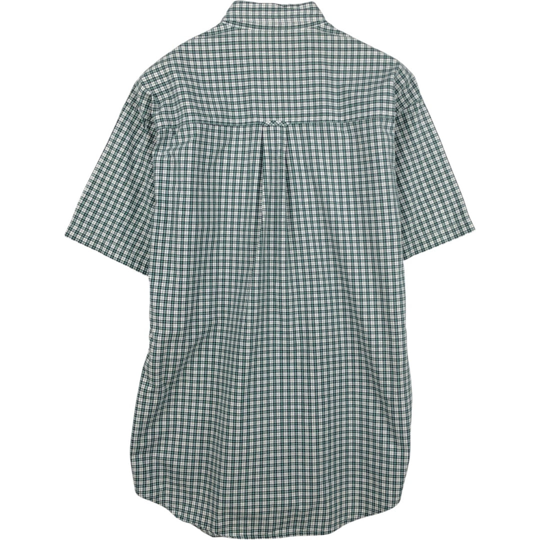 Ralph Lauren CHAPS short sleeve button down check shirt men's size M cotton green type Vintage Second Hand