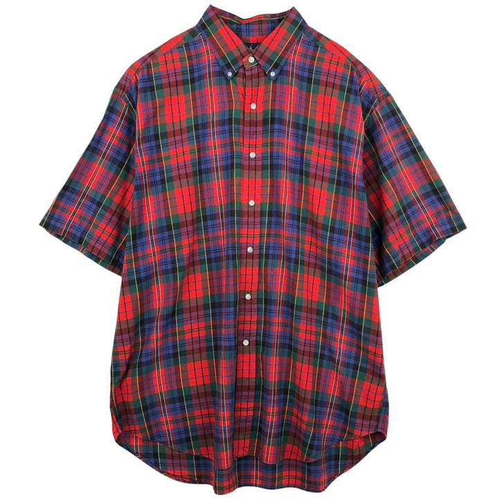Ralph Lauren BLAKE short sleeve button down check shirt men's XL size cotton red type Vintage Second Hand