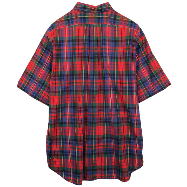 Ralph Lauren BLAKE short sleeve button down check shirt men's XL size cotton red type Vintage Second Hand
