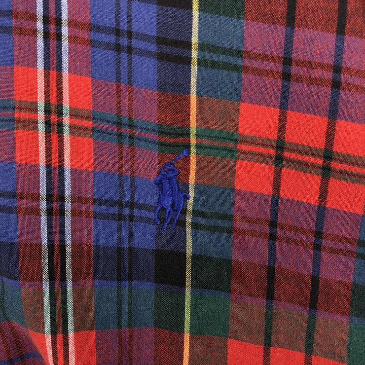 Ralph Lauren BLAKE short sleeve button down check shirt men's XL size cotton red type Vintage Second Hand