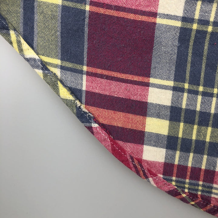 Ralph Lauren BLAKE Madras Check Short-Sleeve Button-Down Check Shirt (Men's Size S) cotton red type Vintage Second Hand
