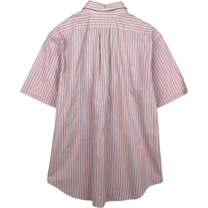 Ralph Lauren CLASSIC FIT Multi-Stripe Short-Sleeve Button-Down Striped Shirt, Men's Size L (approx.) cotton pink type Vintage Second Hand