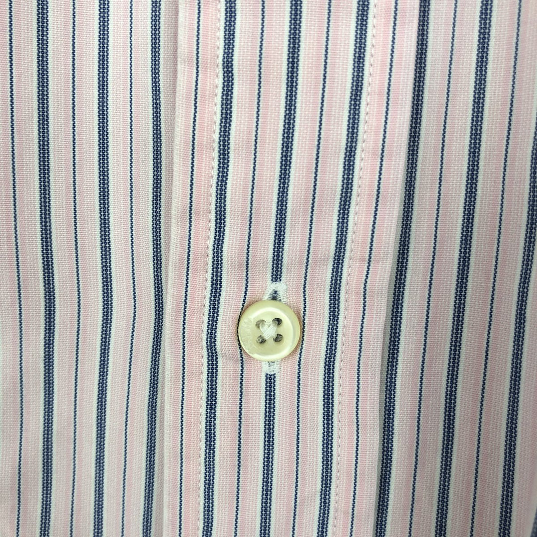 Ralph Lauren CLASSIC FIT Multi-Stripe Short-Sleeve Button-Down Striped Shirt, Men's Size L (approx.) cotton pink type Vintage Second Hand