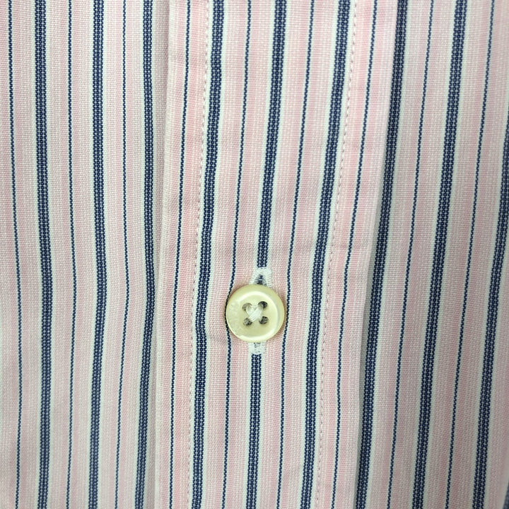 Ralph Lauren CLASSIC FIT Multi-Stripe Short-Sleeve Button-Down Striped Shirt, Men's Size L (approx.) cotton pink type Vintage Second Hand