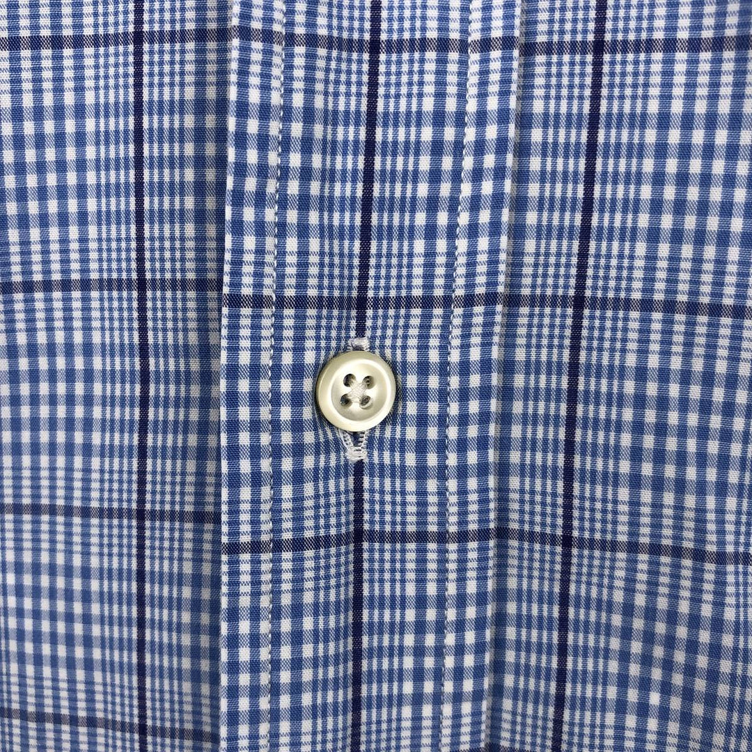 Ralph Lauren POLO by Ralph Lauren YARMOUTH Short-Sleeve Button-Down Check Shirt, Men's Size M (approx.) cotton Blue type light blue Vintage Second Hand