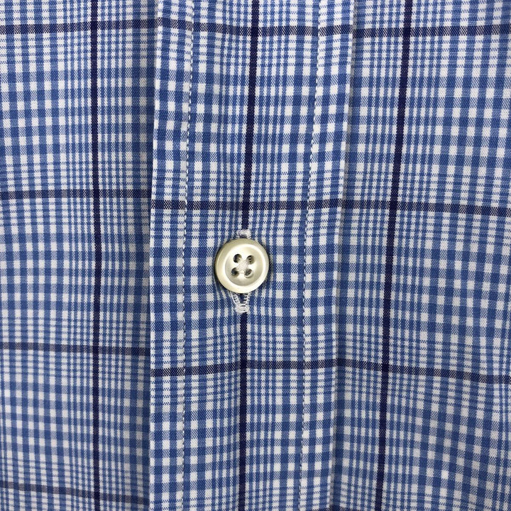 Ralph Lauren POLO by Ralph Lauren YARMOUTH Short-Sleeve Button-Down Check Shirt, Men's Size M (approx.) cotton Blue type light blue Vintage Second Hand