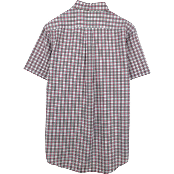 Ralph Lauren POLO RALPH LAUREN short sleeve button down check shirt men's M size cotton red type Vintage Second Hand