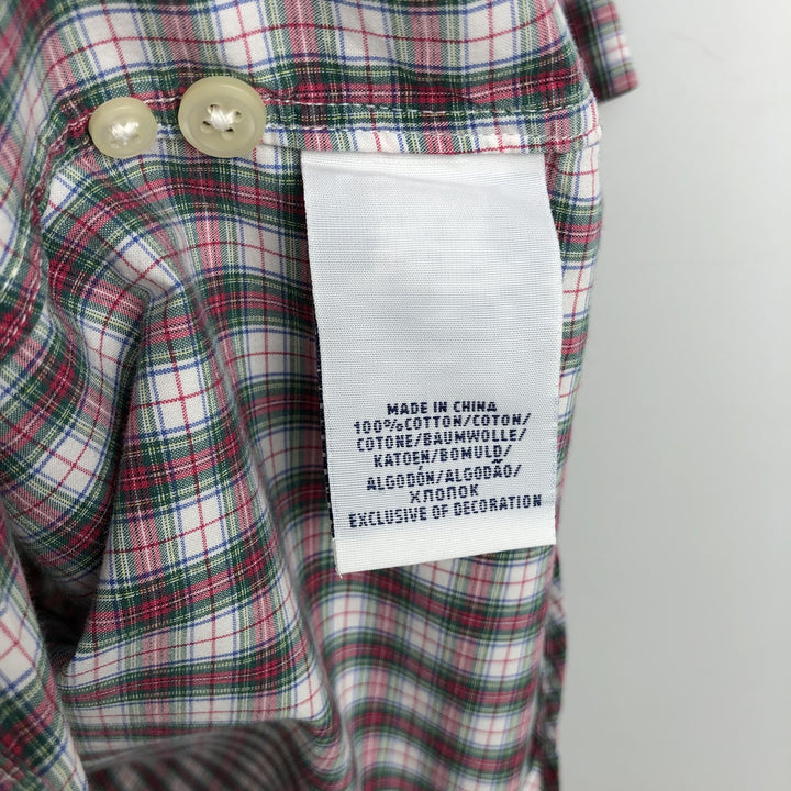Ralph Lauren POLO RALPH LAUREN short sleeve button down check shirt men's M size cotton red type Vintage Second Hand
