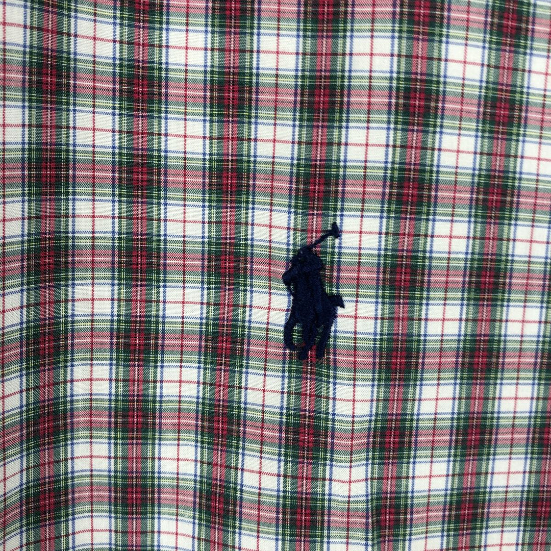 Ralph Lauren POLO RALPH LAUREN short sleeve button down check shirt men's M size cotton red type Vintage Second Hand
