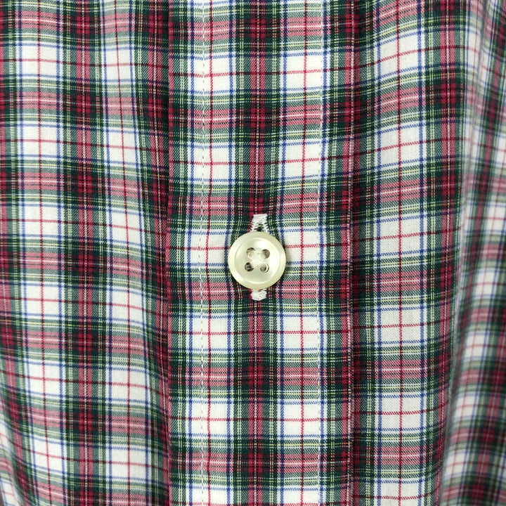 Ralph Lauren POLO RALPH LAUREN short sleeve button down check shirt men's M size cotton red type Vintage Second Hand