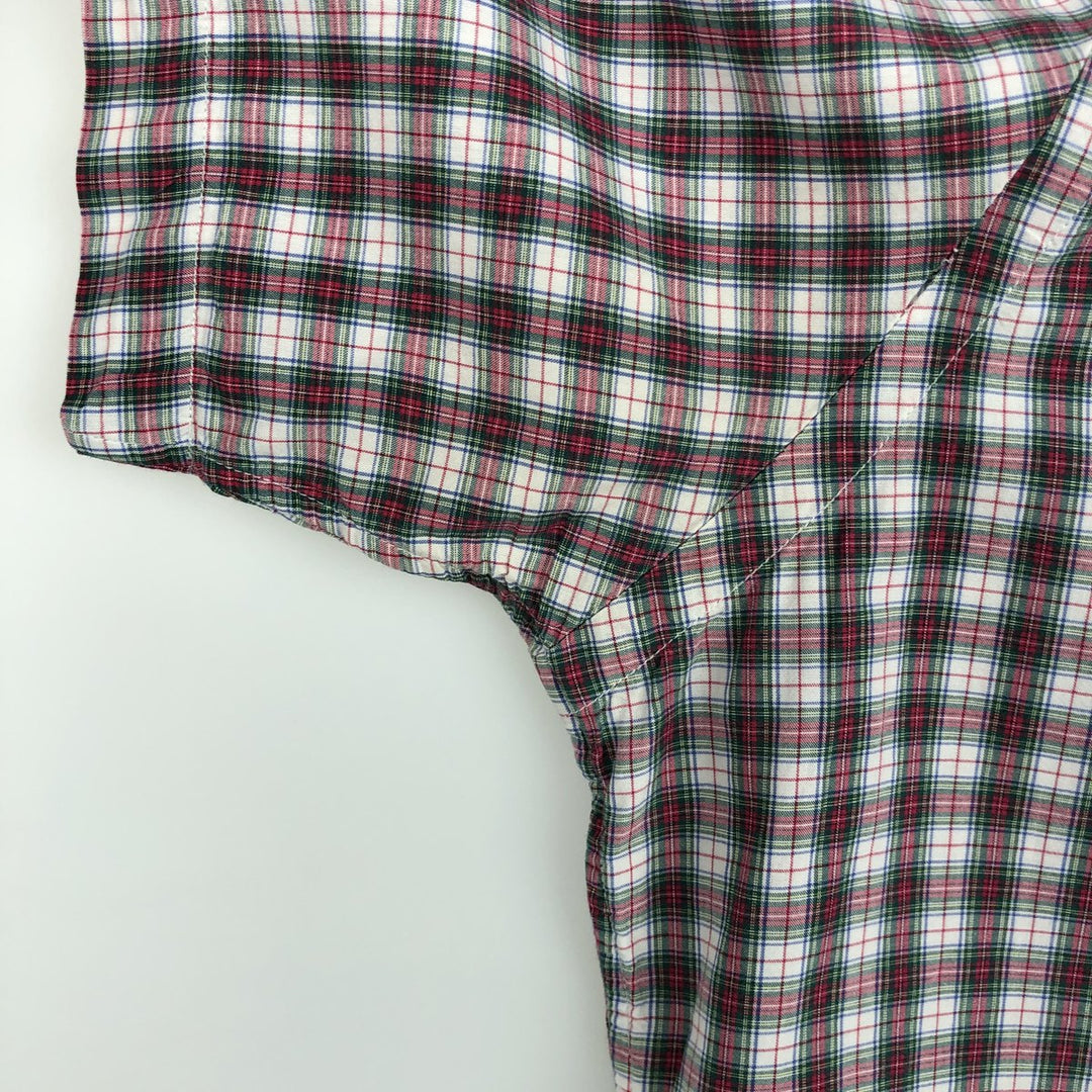 Ralph Lauren POLO RALPH LAUREN short sleeve button down check shirt men's M size cotton red type Vintage Second Hand