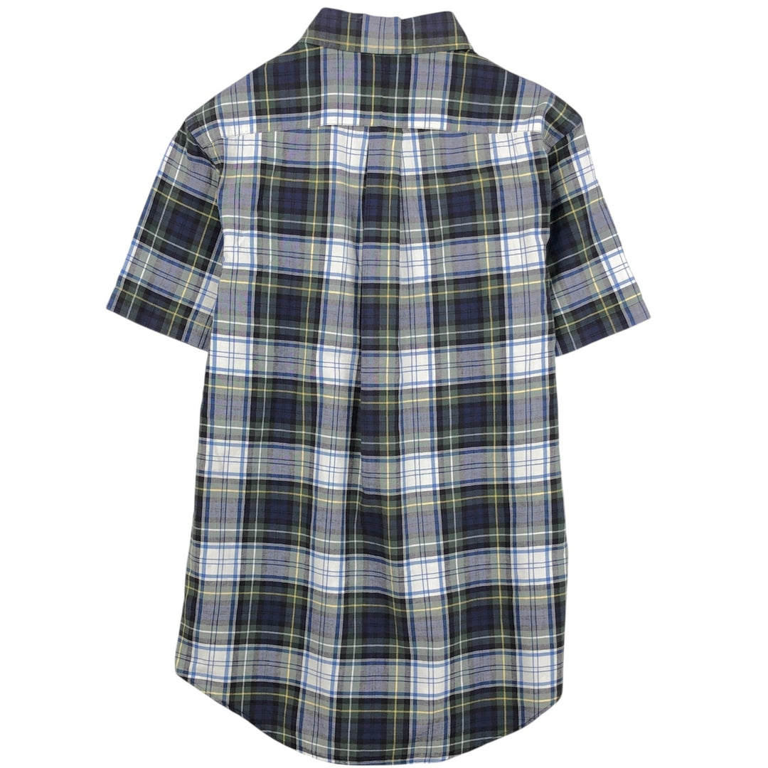 Ralph Lauren CUSTOM FIT short sleeve button down check shirt men's M size cotton Khaki type Vintage Second Hand