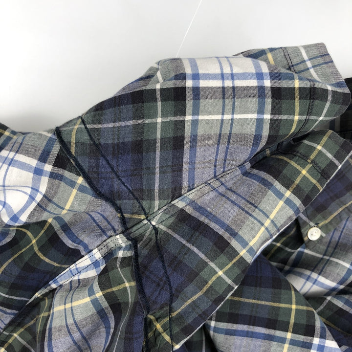 Ralph Lauren CUSTOM FIT short sleeve button down check shirt men's M size cotton Khaki type Vintage Second Hand