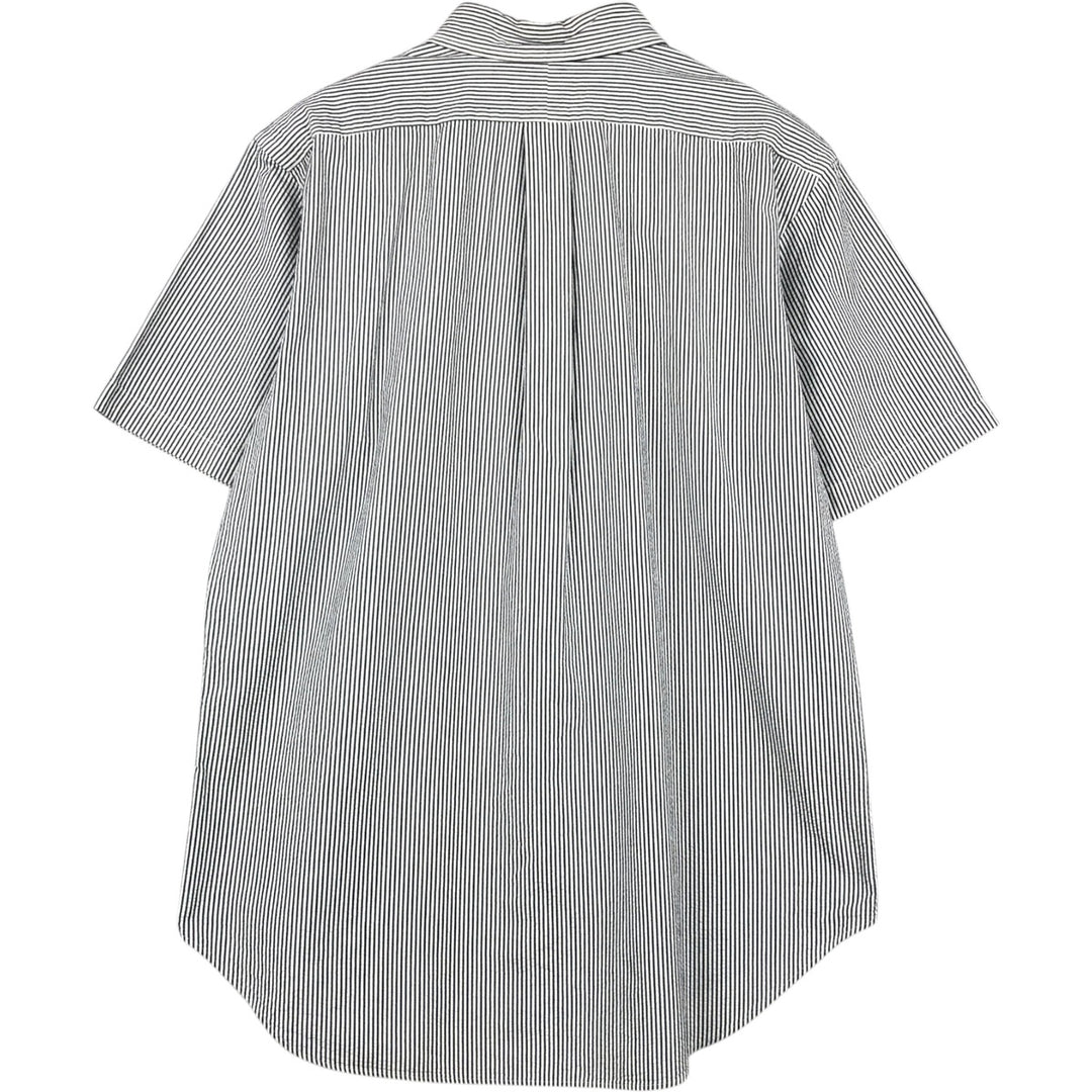 Ralph Lauren CLASSIC FIT Classic Fit Seersucker Short Sleeve Button Down Striped Shirt Men's L cotton white type Vintage Second Hand