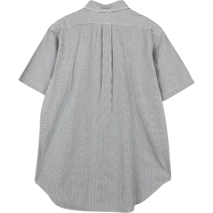 Ralph Lauren CLASSIC FIT Classic Fit Seersucker Short Sleeve Button Down Striped Shirt Men's L cotton white type Vintage Second Hand