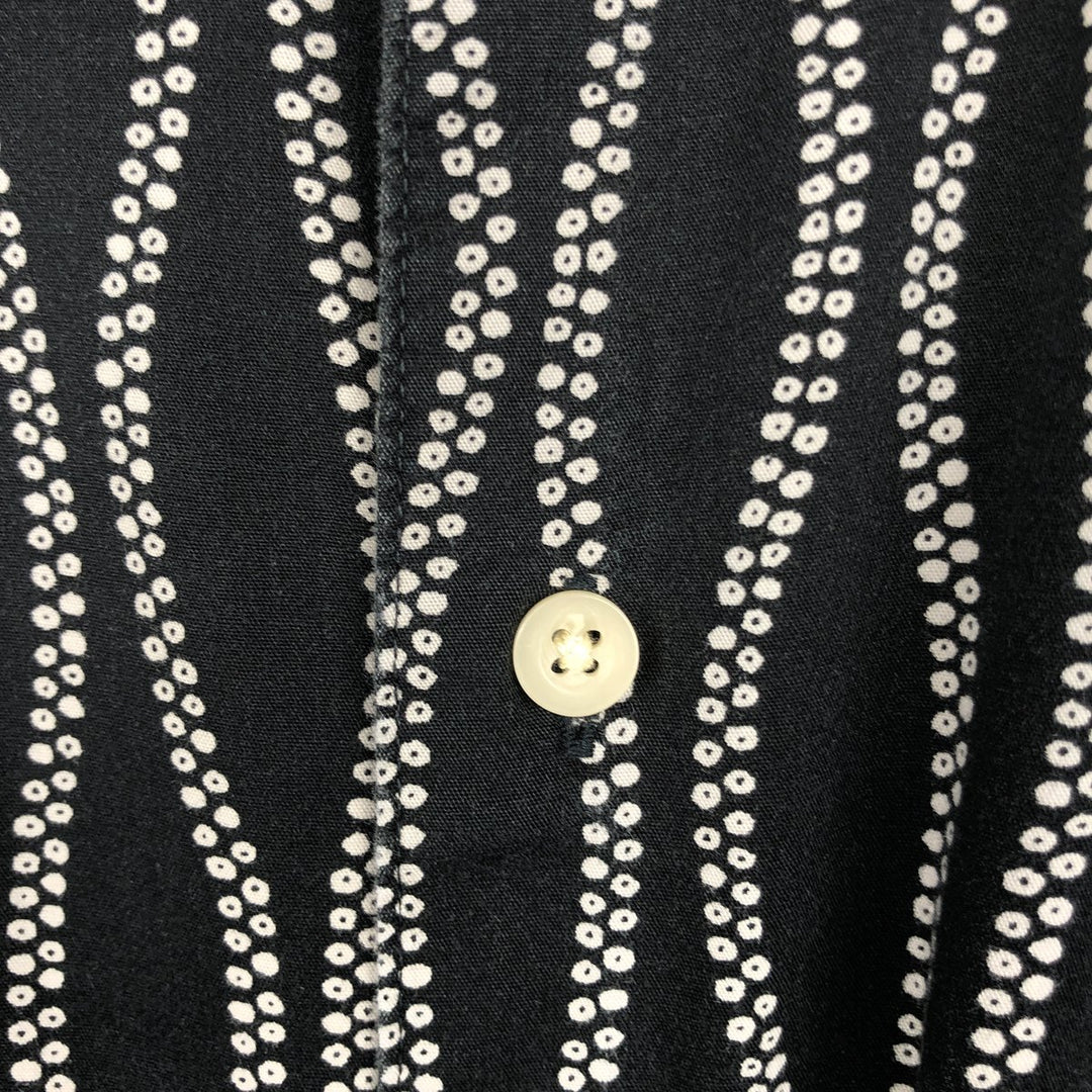 Ralph Lauren CHAPS all-over print short-sleeved cotton shirt, boxy fit, men's size XL. cotton black type Vintage Second Hand