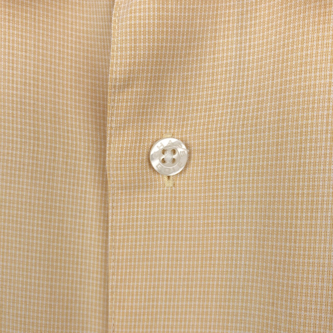 Ralph Lauren CHAPS Check Pattern Short-Sleeve Viscose Shirt, Boxy Shirt, Men's Size L (approx.) Viscose orange type Vintage Second Hand