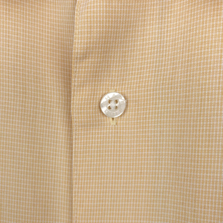 Ralph Lauren CHAPS Check Pattern Short-Sleeve Viscose Shirt, Boxy Shirt, Men's Size L (approx.) Viscose orange type Vintage Second Hand