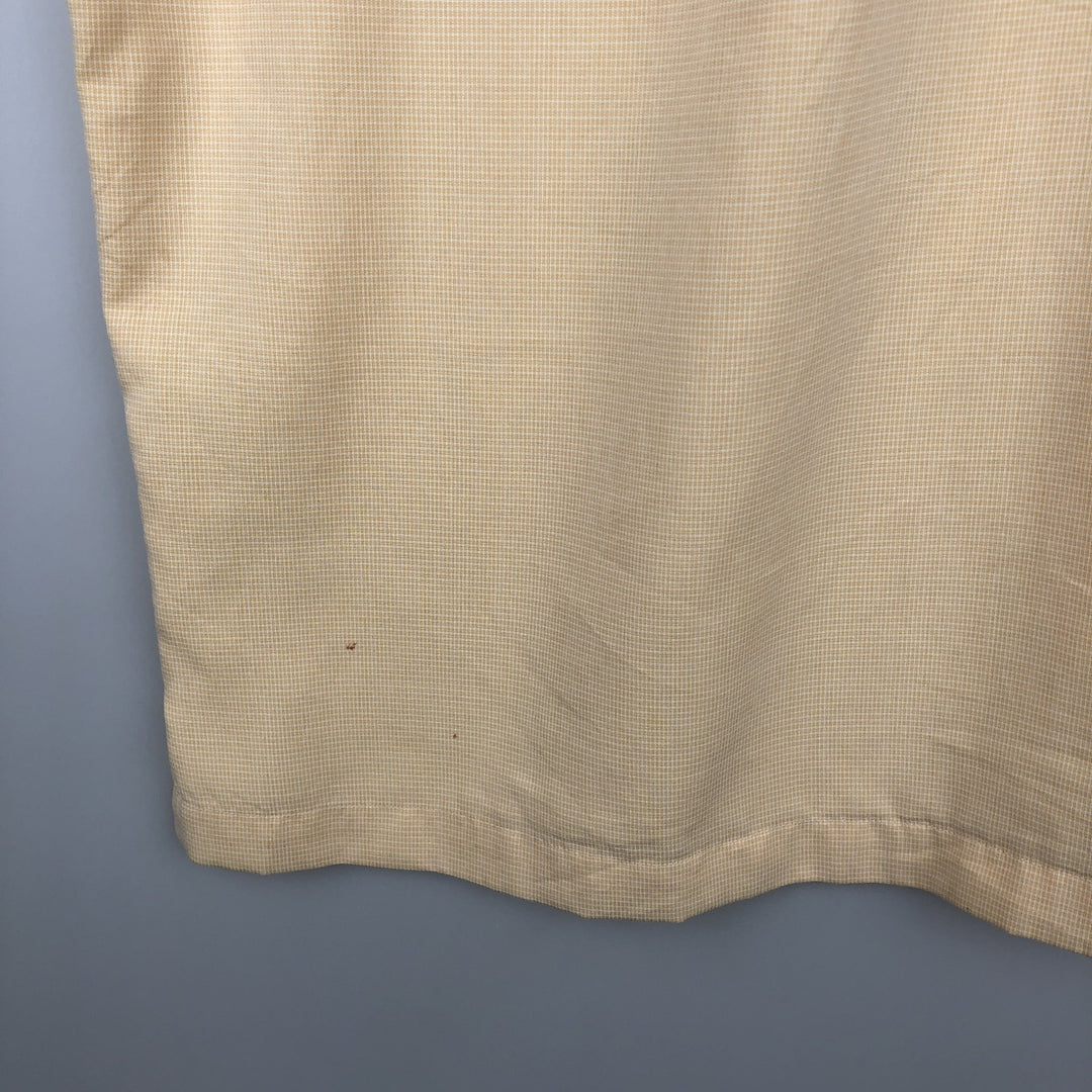 Ralph Lauren CHAPS Check Pattern Short-Sleeve Viscose Shirt, Boxy Shirt, Men's Size L (approx.) Viscose orange type Vintage Second Hand