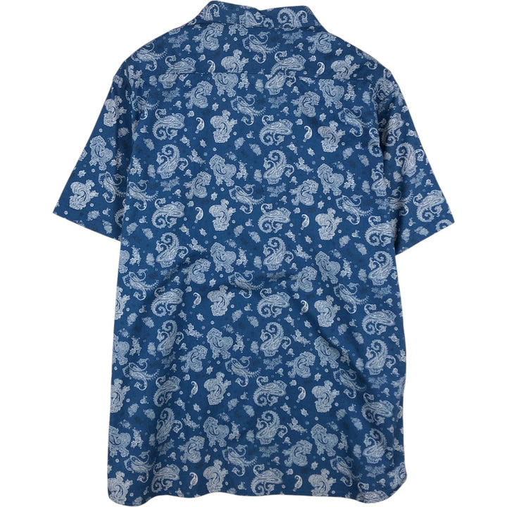 Levi's LEVI STRAUSS & CO. All-over Paisley Pattern Short-Sleeve Poly-Cotton Shirt cotton blue type Vintage Second Hand