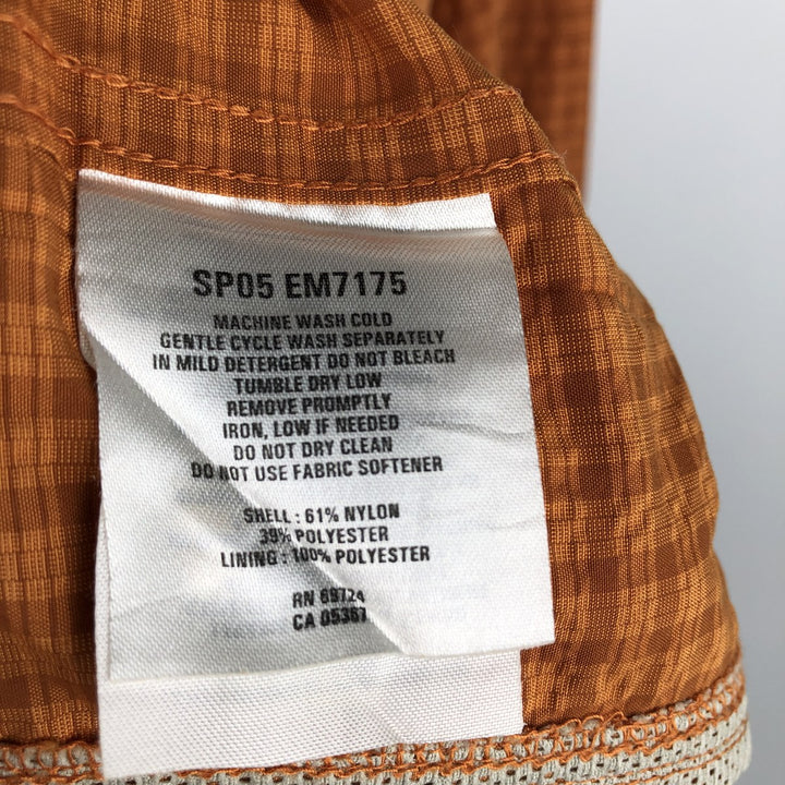 Columbia GRT Seersucker Short-Sleeve Check Shirt, Men's Size M (Equivalent), Vintage Nylon orange type Vintage Second Hand