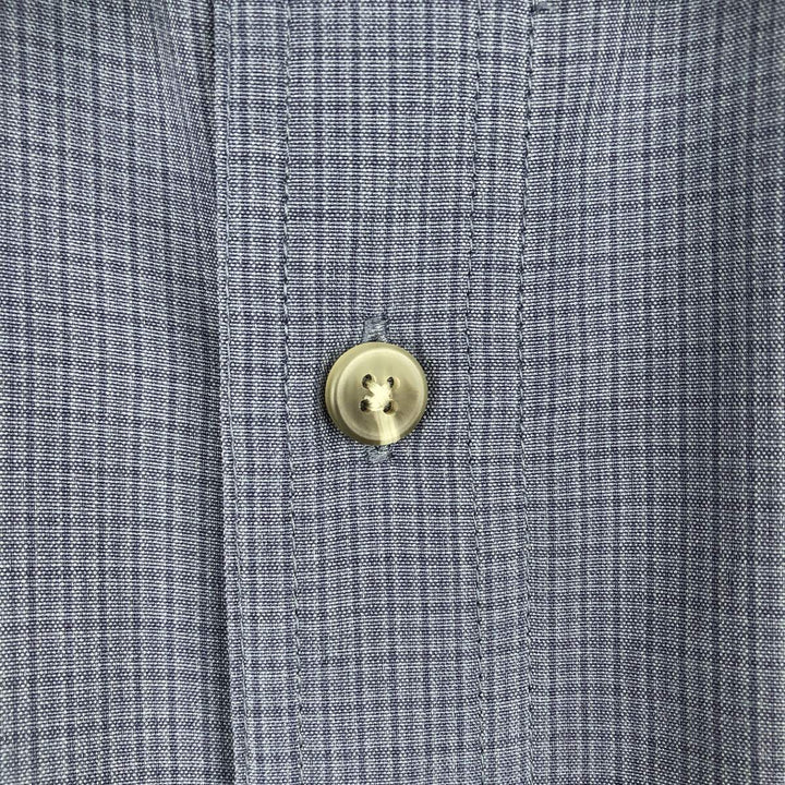 Columbia GRT Check Pattern Short-Sleeve Polyester Shirt, Men's Size L (approx.) polyester blue type Vintage Second Hand
